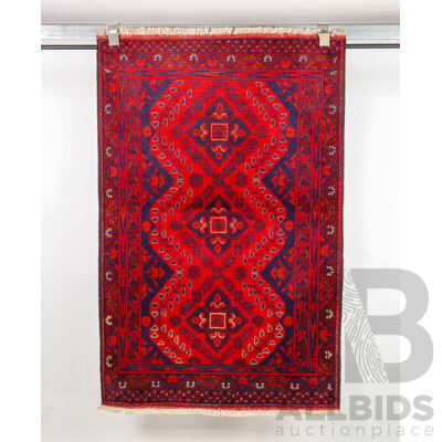 Hand Knotted Afghan Prayer Rug