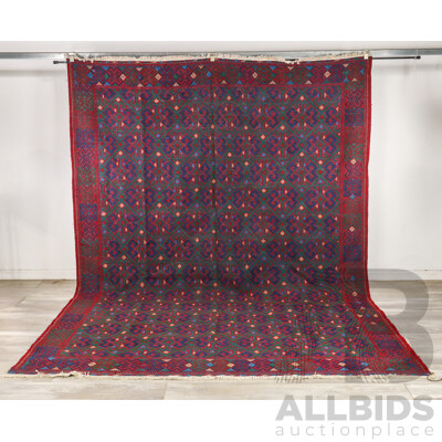 Large Hand Knotted Baluch Rug