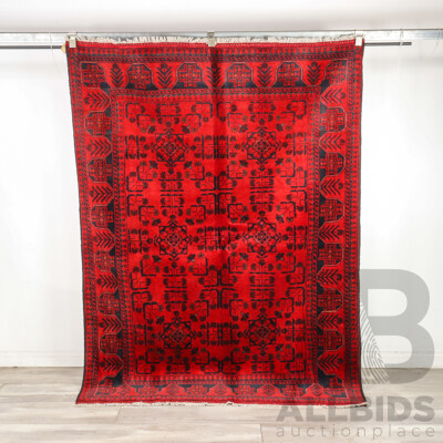 Hand Knotted Afghan Rug