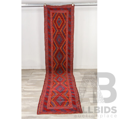 Hand Knotted Afghan Mushwani Runner Rug