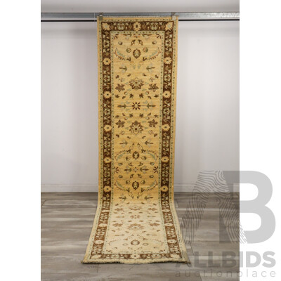 Hand Knotted Afghan Chobi Runner Rug