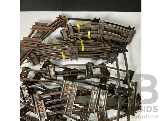 Vintage O Gauge Hornby and Meccano Railway Track, Curves, Straights and Points
