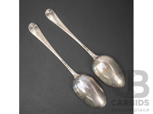 Two Antique Sterling Silver Spoons, London