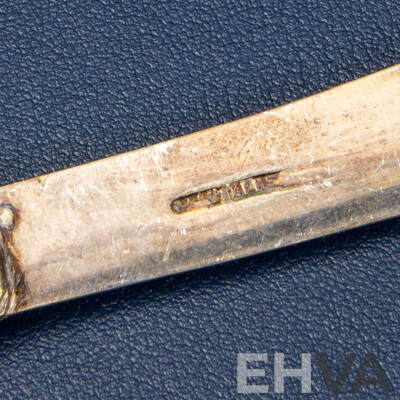 Vintage Silver Butter Knife, Sheffield with Two Silver Plate Knives, Four Walker & Hall Sonora Silver Forks