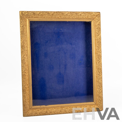Beautiful Vintage Gilt Ornate Framed Glass Display Cabinet, 41 W x 51 H cm (frame)