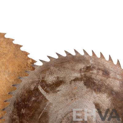 Two Antique Timber Saw Blades