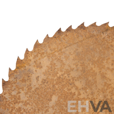 Two Antique Timber Saw Blades