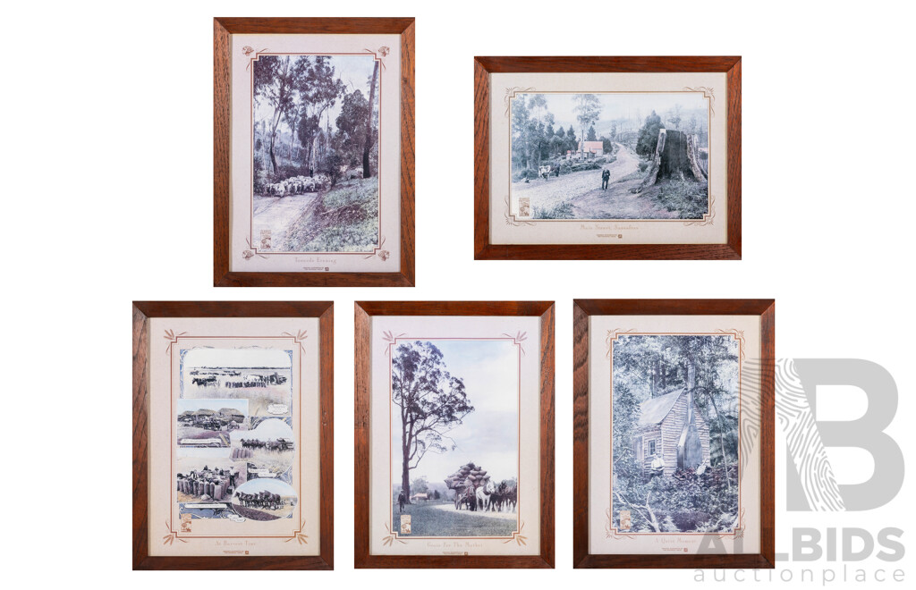 Collection of Five Weekly Times/National Trust Prints Marking the 125 Year Anniversary of the Publication, Published in 1994, 43 x 32 cm (frames) (5)