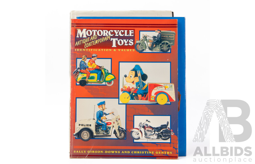 Nine Books Relating to Vintage Toys Including Post War Tin Plate Toys, Tinplate Toys, Motorcycle Toys, Collecting Tin Toys, Collecting Toys, British Tin Toys, Encyclopedia of Metal Toys, Golden Age of Automotive Toys, Automata & Mechanical Toys