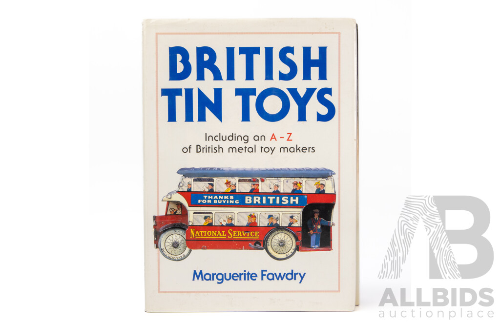 Nine Books Relating to Vintage Toys Including Post War Tin Plate Toys, Tinplate Toys, Motorcycle Toys, Collecting Tin Toys, Collecting Toys, British Tin Toys, Encyclopedia of Metal Toys, Golden Age of Automotive Toys, Automata & Mechanical Toys