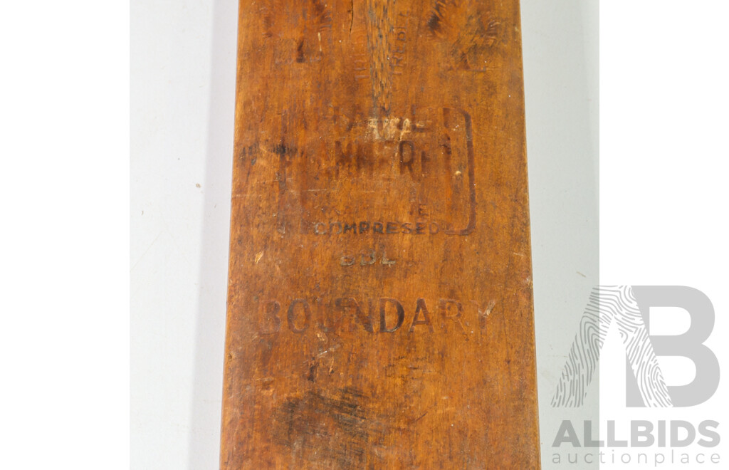 Collection of Vintage Items Including Child's Willow BBL Boundary Cricket Bat, Made in Pakistan, Darlton Brass Soldering Iron, Bee Smoker, Three Spring Chest Exerciser, Asian Cast Metal Stand