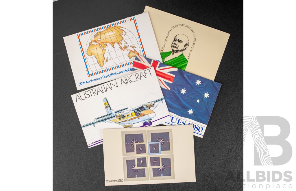Ten Australian KGV Pennies, 1912, 1919, 1920, 1921, 1922, 1923, 1927 ,1934, 1935, 1936, Australian 1980's Stamp Packs and First Day Cover, Vintage United Kingdom Coins Including 1977 Crown