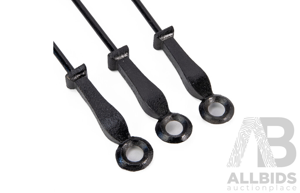 Vintage Wrought Iron Fireplace Tool Set