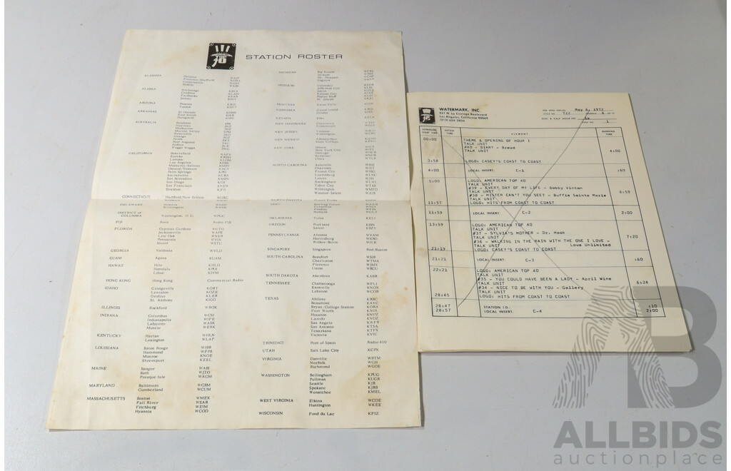 Seven Boxed American Top 40 Vinyl Record Sets 1972, 1977, 1978
