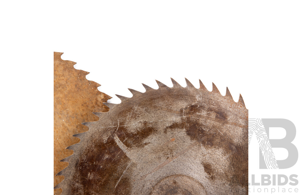 Two Antique Timber Saw Blades