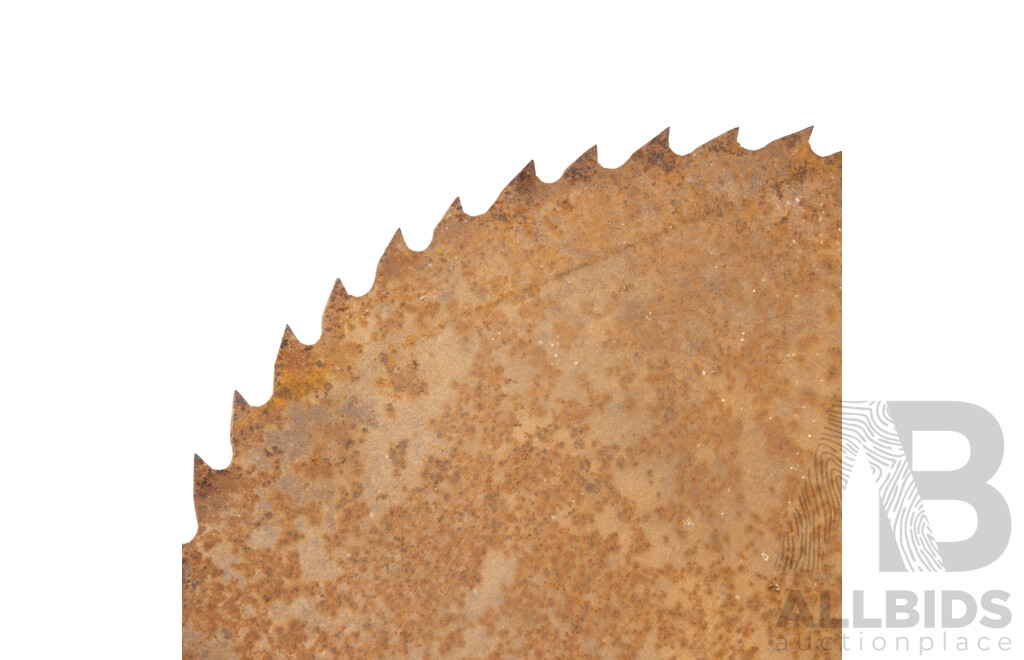 Two Antique Timber Saw Blades