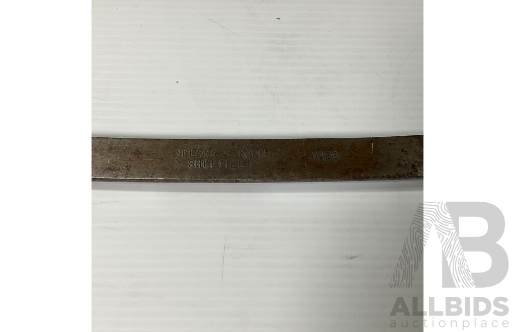 Six Large Vintage Timber Hand Saws