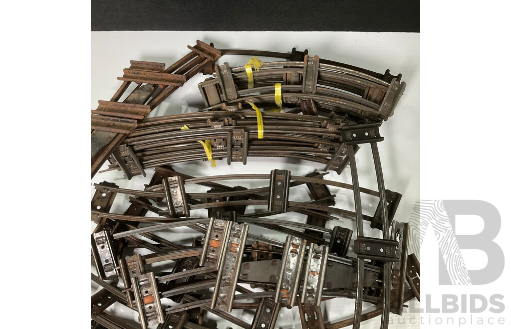 Vintage O Gauge Hornby and Meccano Railway Track, Curves, Straights and Points