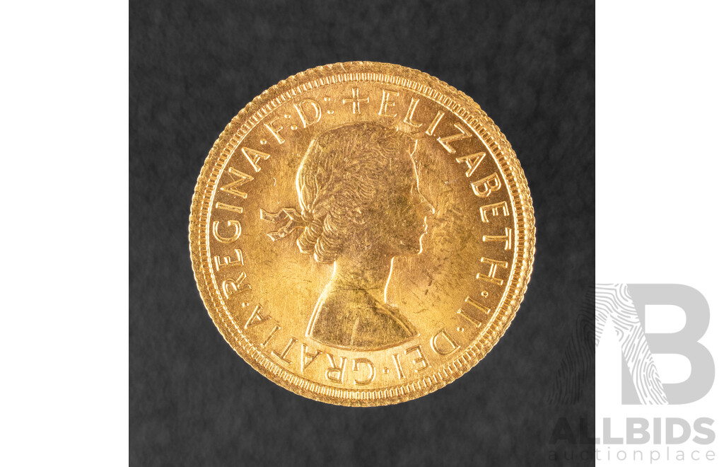 Great Britain 1965 UNC Gold Sovereign, Royal Mint .917