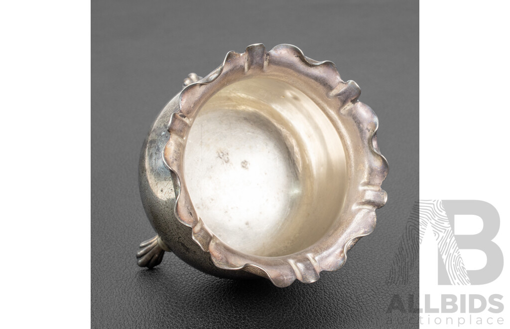 Edwardian Sterling Silver Tri Footed Sugar Bowl, William Hutton & Sons Ltd, Birmingham, 1905