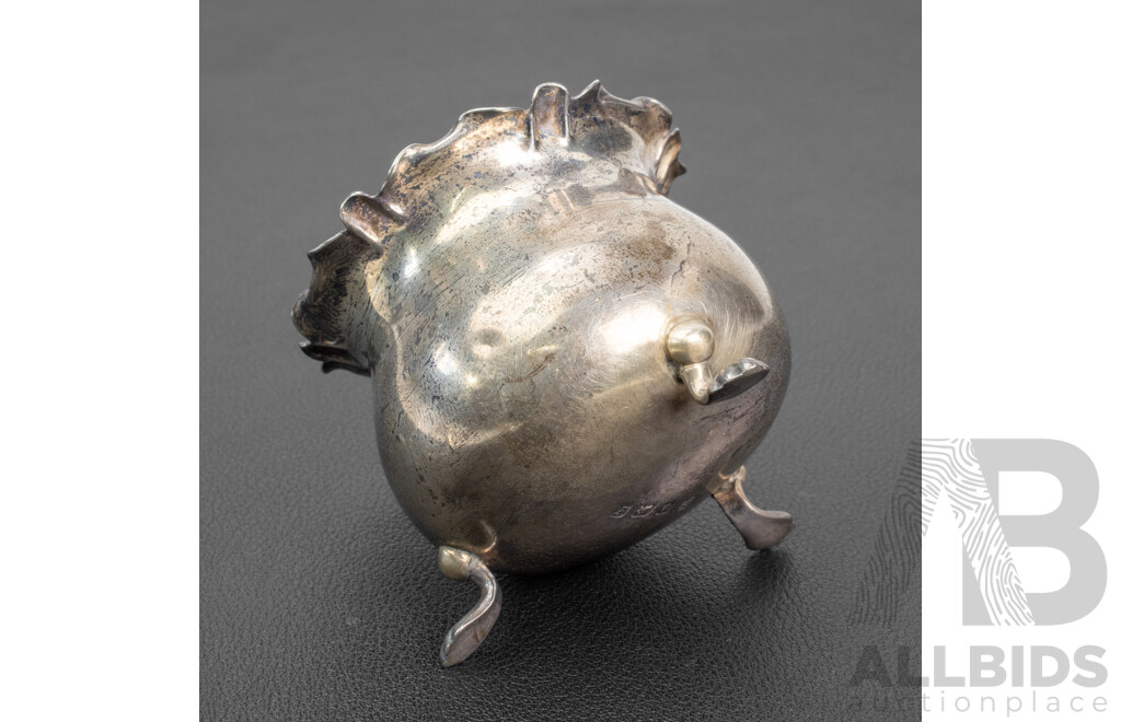 Edwardian Sterling Silver Tri Footed Sugar Bowl, William Hutton & Sons Ltd, Birmingham, 1905