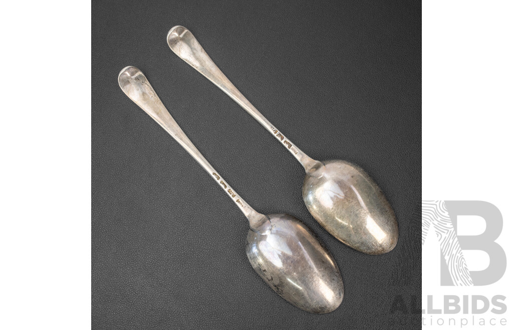 Two Antique Sterling Silver Spoons, London