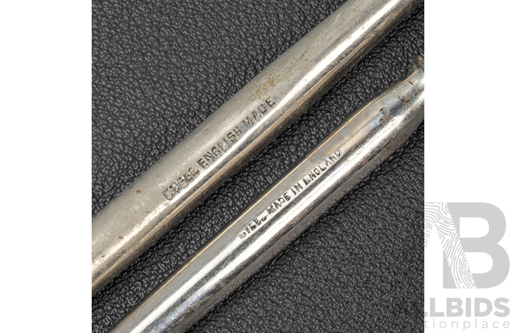 Two Antique Sterling Silver Handled Button Hooks with Sterling Silver Children's Rattle Handle 'Mama's Pet', Adie & Lovekin Ltd, Birmingham, 1913
