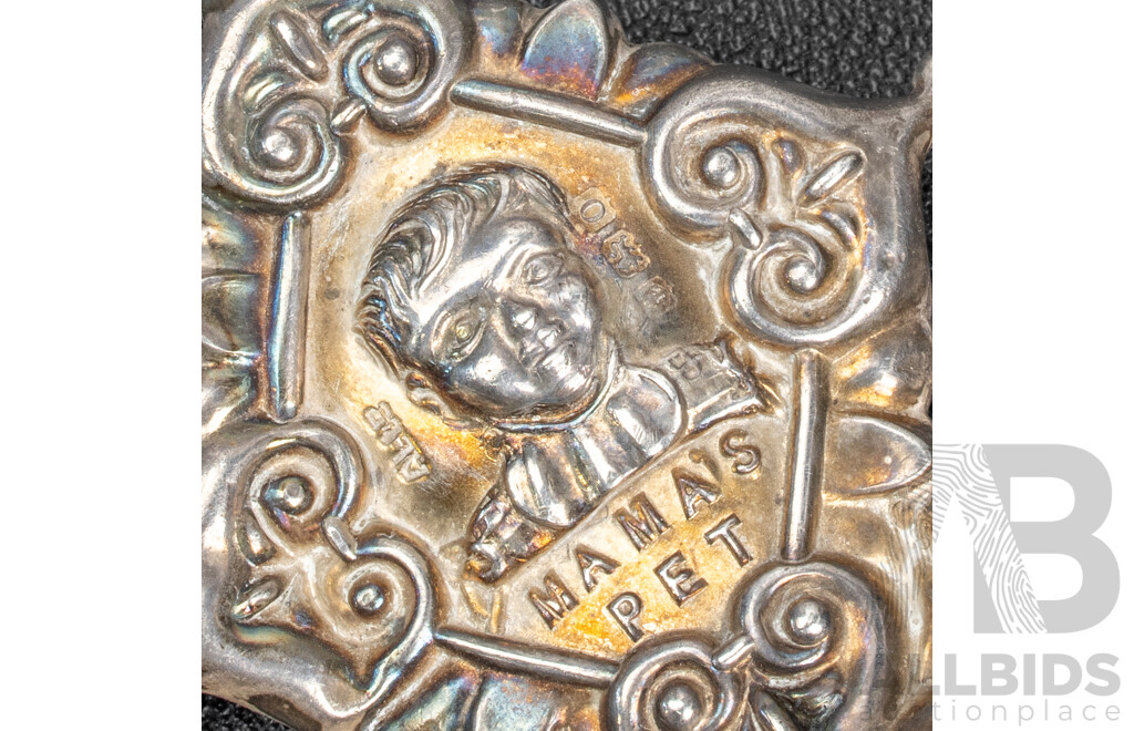 Two Antique Sterling Silver Handled Button Hooks with Sterling Silver Children's Rattle Handle 'Mama's Pet', Adie & Lovekin Ltd, Birmingham, 1913