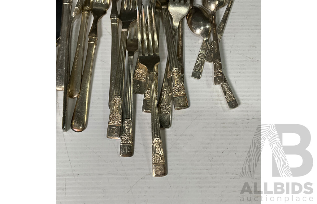 Vintage Silver Plate Cutlery Including Silver Rose and Grosvenor