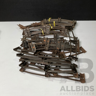 Vintage O Gauge Hornby and Meccano Railway Track, Curves, Straights and Points
