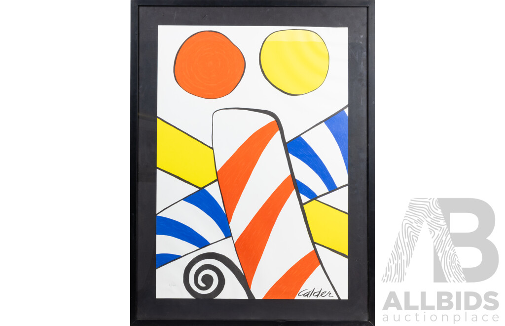 Alexander Calder, (20th Century, American, 1898-1976), Candy Cane (1975), Plate Signed & Numbered Lithograph, 89 x 67 cm (frame)