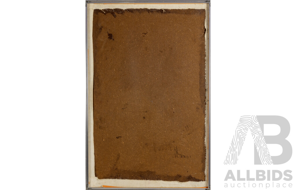 Artist Unknown (20th Century), Static Motion, Original Oil on Linen Cloth Attached to Masonite