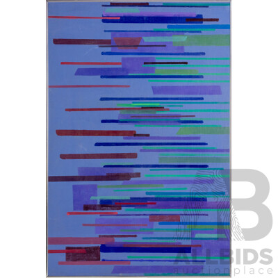 Artist Unknown (20th Century), Static Motion, Original Oil on Linen Cloth Attached to Masonite