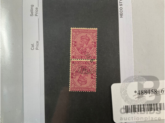 British India 1881-1939 Stamps Including KGV Tete Beche, Airmail, Patiala State Service, Overprints, Mint Hinged