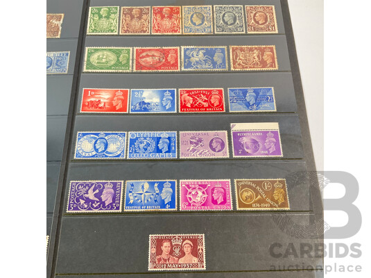 Great Britain KGV, KGVI Stamps, Mint Hinged, Silver Jubilee, One Pound