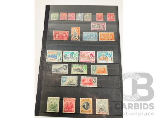 Great Britain/Barbados, Bermuda, Aden 1890's-1900's Stamps, Double Sided Hanger, Mints, Double Sided Hanger