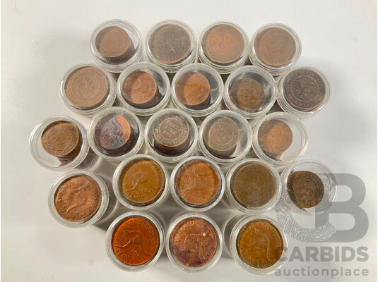 Collection of Australian Pennies and Half Pennies, Examples Spanning 1911 to 1964 - Approximately 4.6 Kilograms