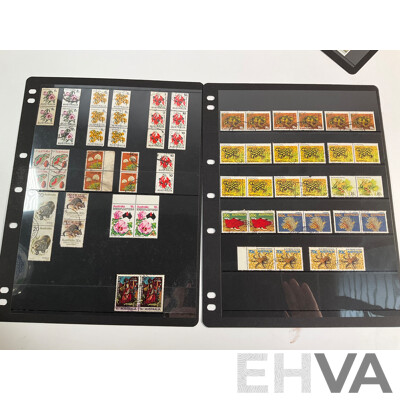 Collection of Australian Stamp Blocks, Strips and Pairs Including Mints, Predecimal, Antarctic Territory, Salvage, Sets
