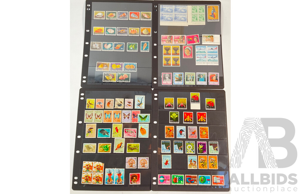 Collection of Papua New Guinea Including Mint Hinged Blocks