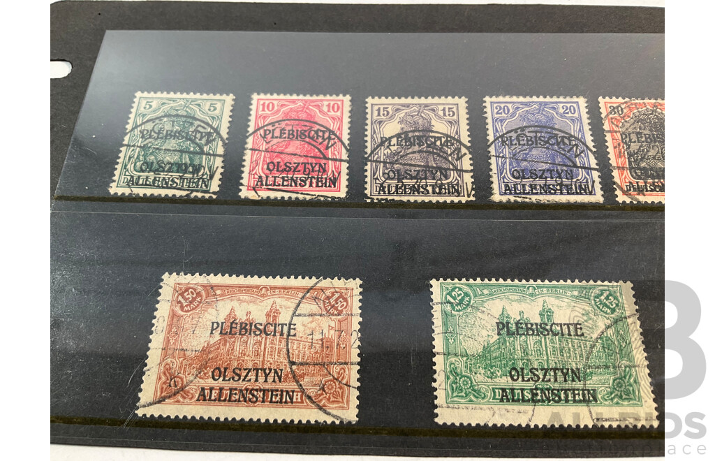 German 1920's Stamps, German Colonies, Plebiscite Overprints