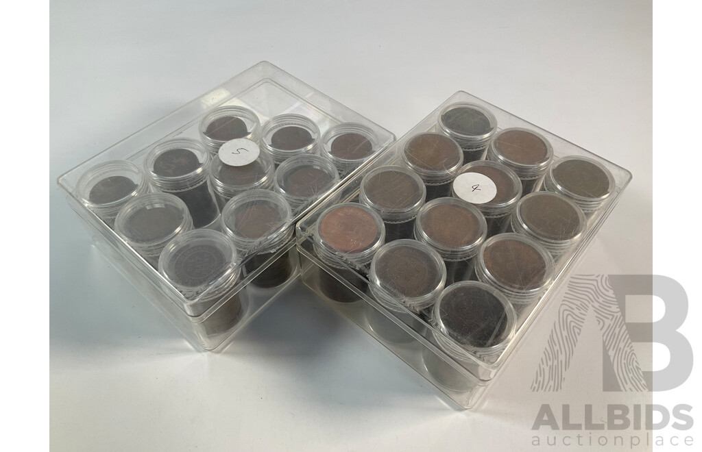 Collection of Australian Pennies and Half Pennies, Examples Spanning 1911 to 1964 - Approximately 4.6 Kilograms
