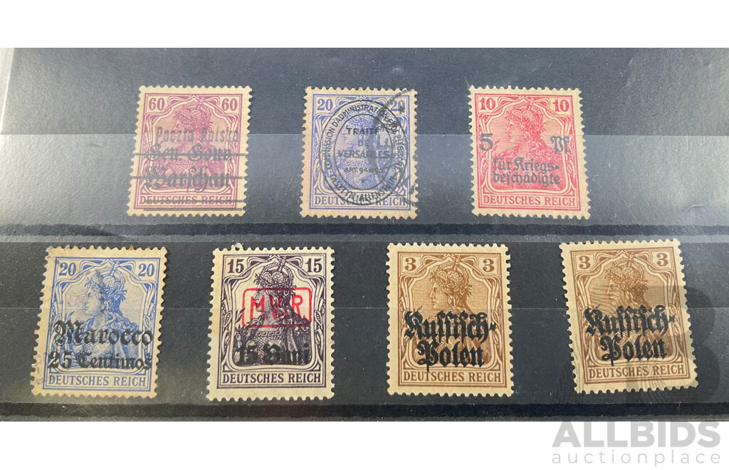 Germania 1920's Stamps, Occupation Zones, Foreign Offices, Mint Hinged
