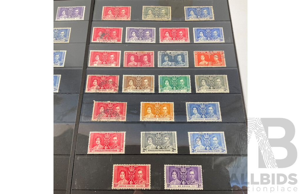 Great Britain 1937 KGVI Coronation Stamps, Various Countries