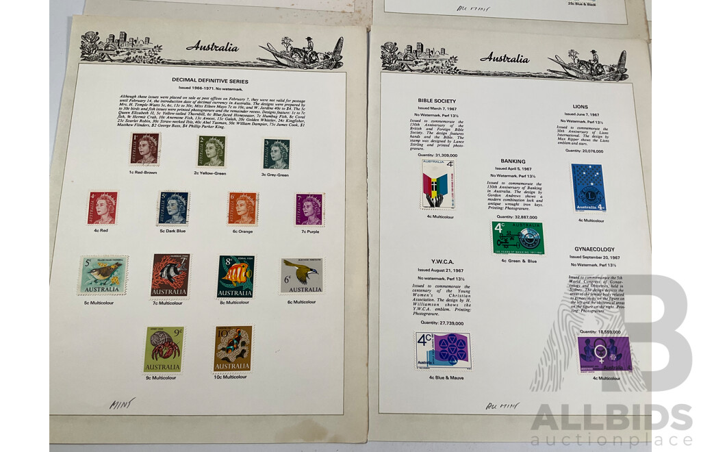 Australian Seven Seas First Decimal Definitive Series 1966-1971