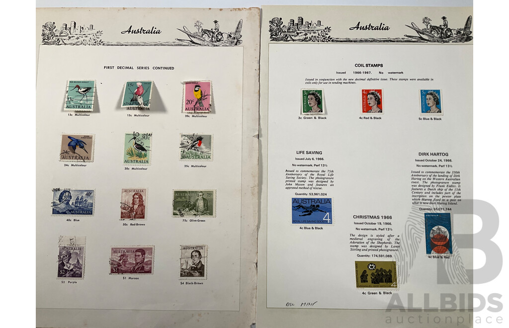 Australian Seven Seas First Decimal Definitive Series 1966-1971