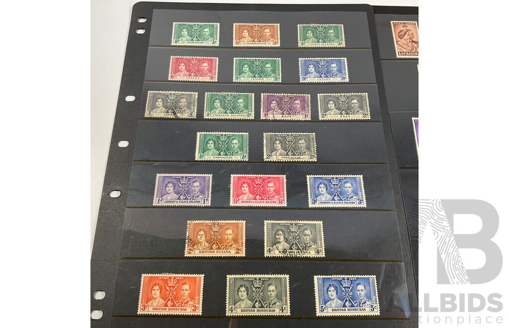 Great Britain 1937-1948 Stamps, Commonwealth Coronation Sets, Silver Wedding Issues, Mint Hinged