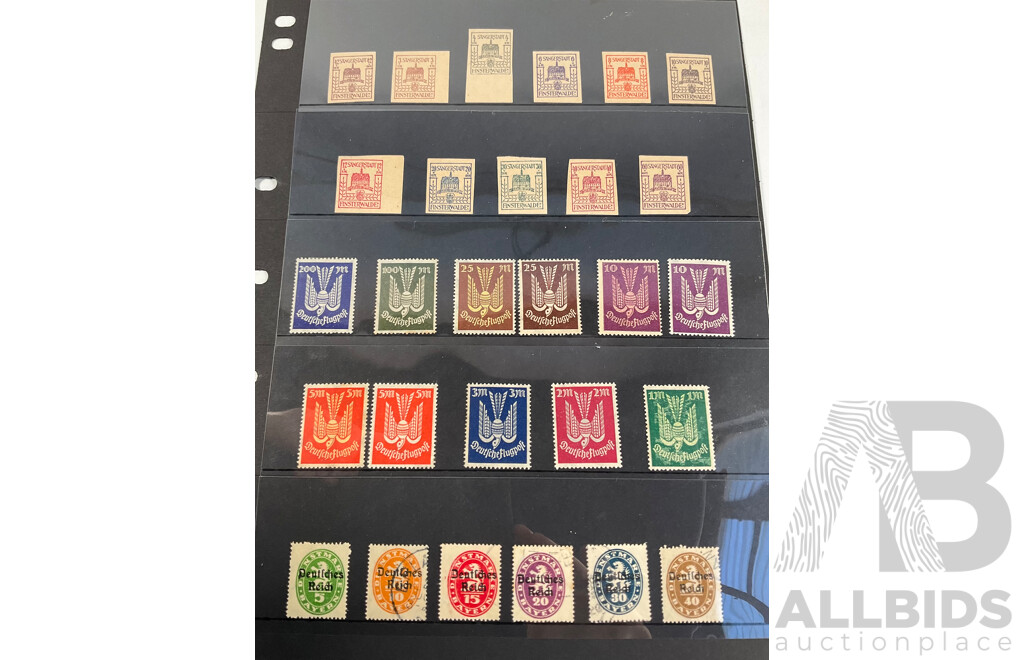 Germany 1919-1940's, Bayern Overprints, Airmail, Finsterwalde, Mints