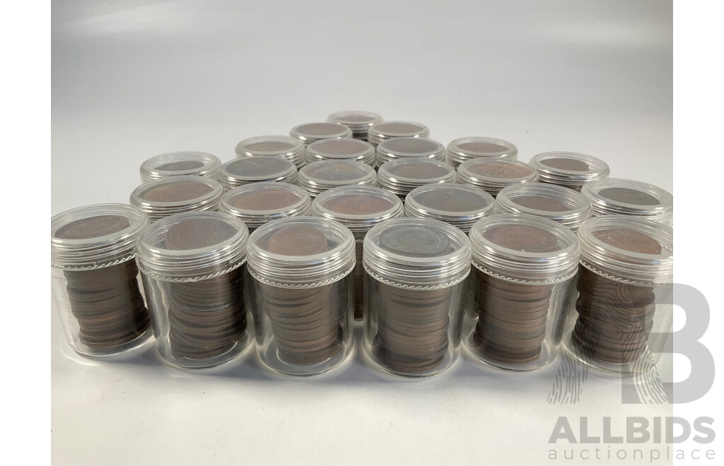 Collection of Australian Pennies and Half Pennies, Examples Spanning 1911 to 1964 - Approximately 5.4 Kilograms