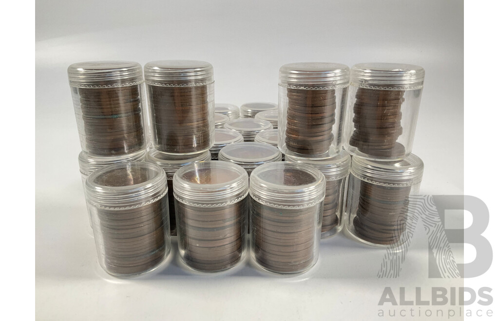 Collection of Australian Pennies and Half Pennies, Examples Spanning 1911 to 1964 - Approximately 4.6 Kilograms