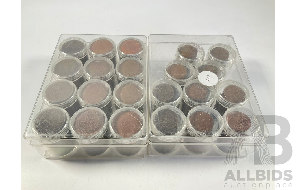 Collection of Australian Pennies and Half Pennies, Examples Spanning 1911 to 1964 - Approximately 4.6 Kilograms
